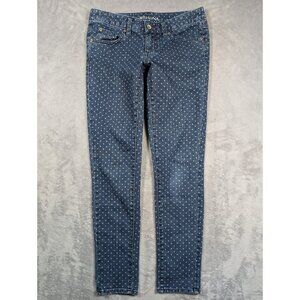 Merona Skinny Ankle Jeans Womens Size 2 Polka Dot Modern Low Rise Streetwear